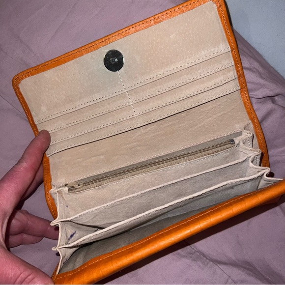 Brand New Imported Leather w/ Stamped Croc Skin Wallet-Handmade in Nicaragua, CA - Picture 10 of 16